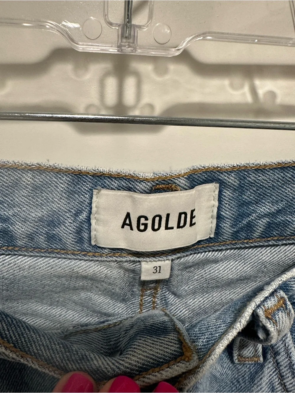 Agolde Parker Long Denim Shorts, Excellent Condition!